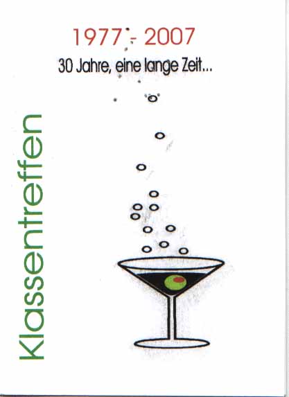 30 Jahre Einladung Front